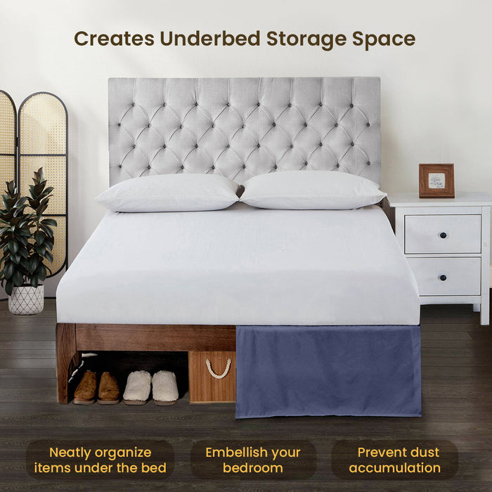 Luxury Mediterranean Blue Magic Bed Skirt