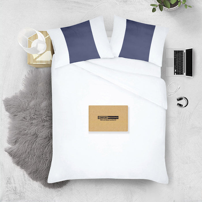 Luxury Mediterranean Blue with White Contrast Pillowcases