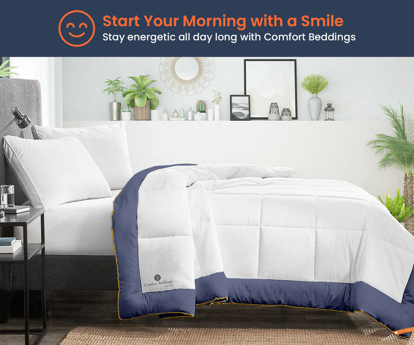 Luxury Mediterranean Blue Dual Tone Comforter Set