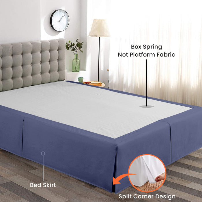 Luxury Mediterranean Blue Magic Bed Skirt