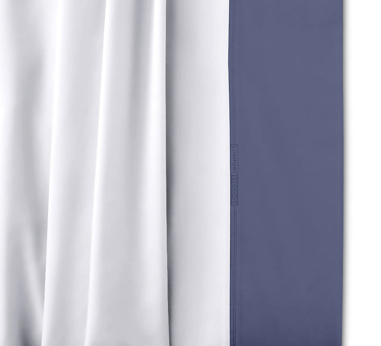 Essential Mediterranean Blue two tone bed skirt