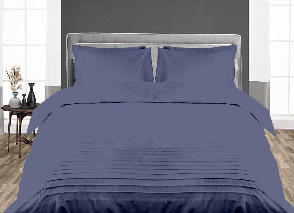Luxurious Mediterranean Blue Moroccan Streak Duvet Cover And Pillowcases