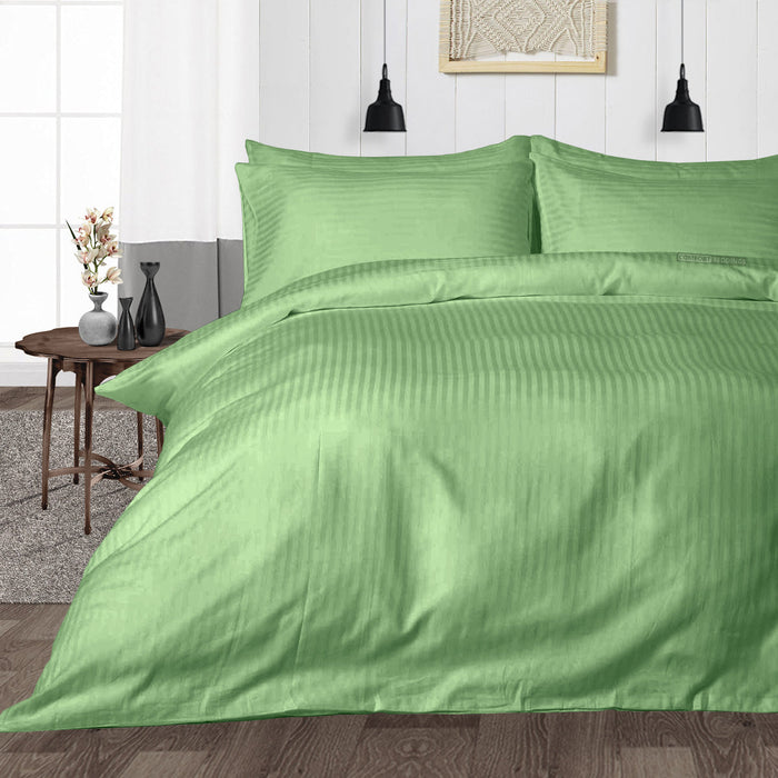 Moss Stripe King Size Duvet Cover