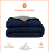 Blue and Dark Grey Reversible Comforter