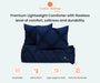 Navy Blue Diamond Ruffle Comforter