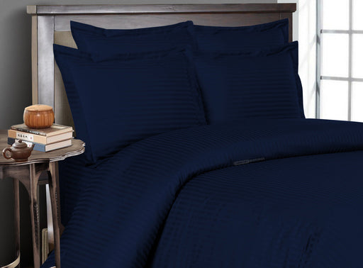 Navy Blue Stripe Bedding in a Bag