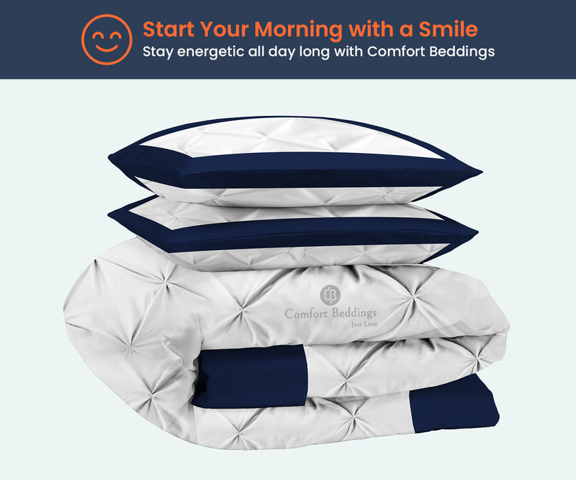 Classy navy blue Half Pinch Comforter