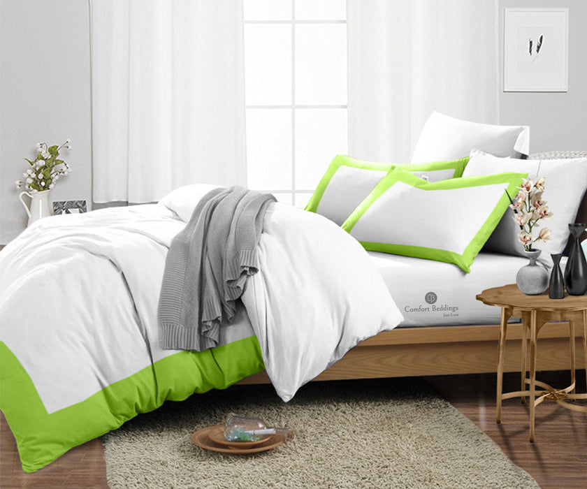 Parrot Green Two Tone Duvet Cover