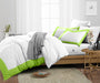 Parrot Green Two Tone Duvet Cover