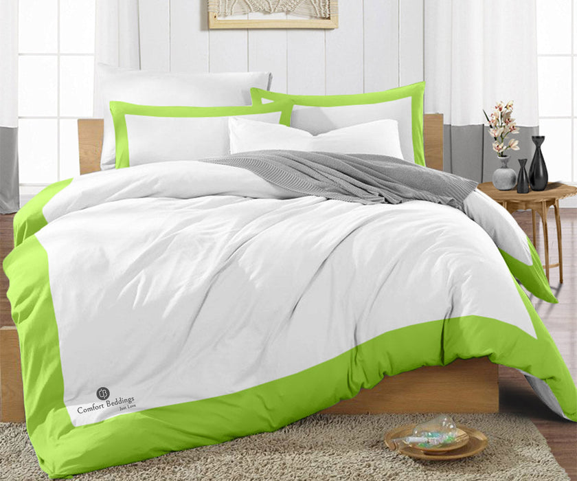 Parrot Green Two Tone Duvet Cover