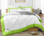 Parrot Green Two Tone Duvet Cover