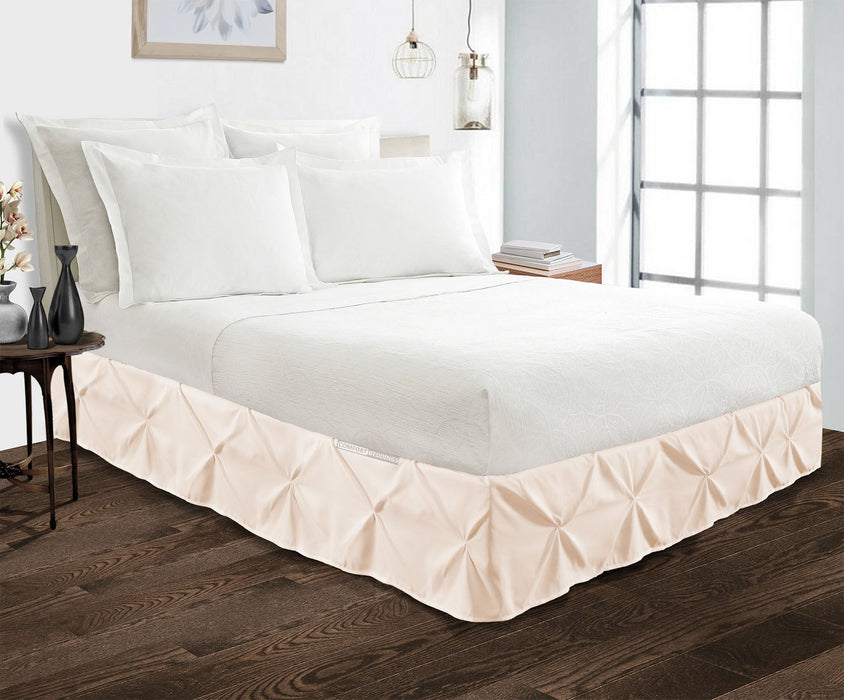 Peach Pinch Bed Skirt