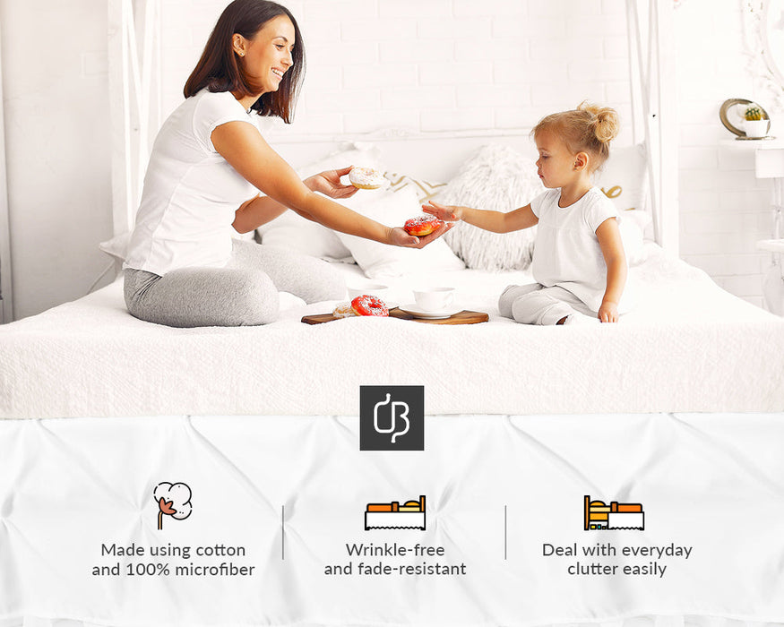 Luxurious Dark Grey Pinch Bed Skirt