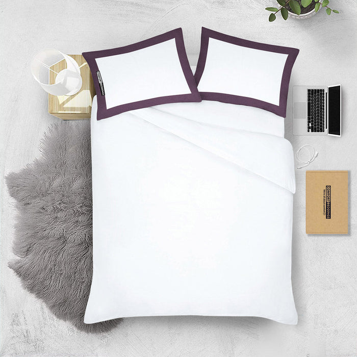 Plum with White Two-Tone Pillowcases