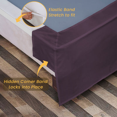 Luxury Plum Magic Bed Skirt