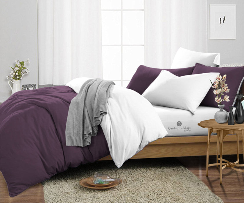 Plum Reversible Duvet Covers