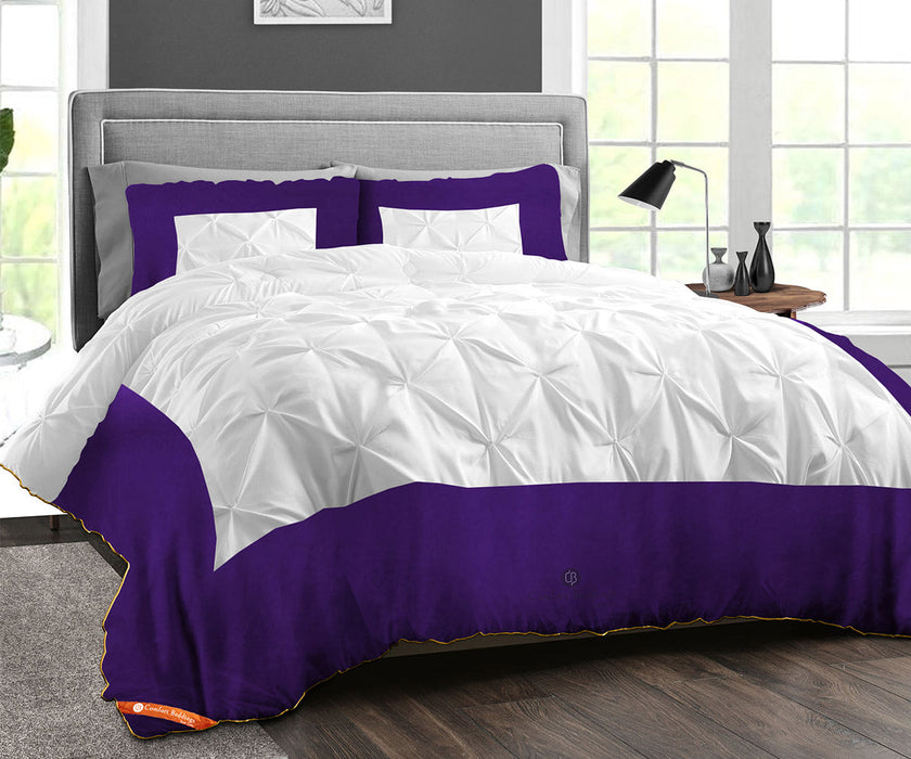 Top Rated Purple 3 Piece Half Pinch Comforter