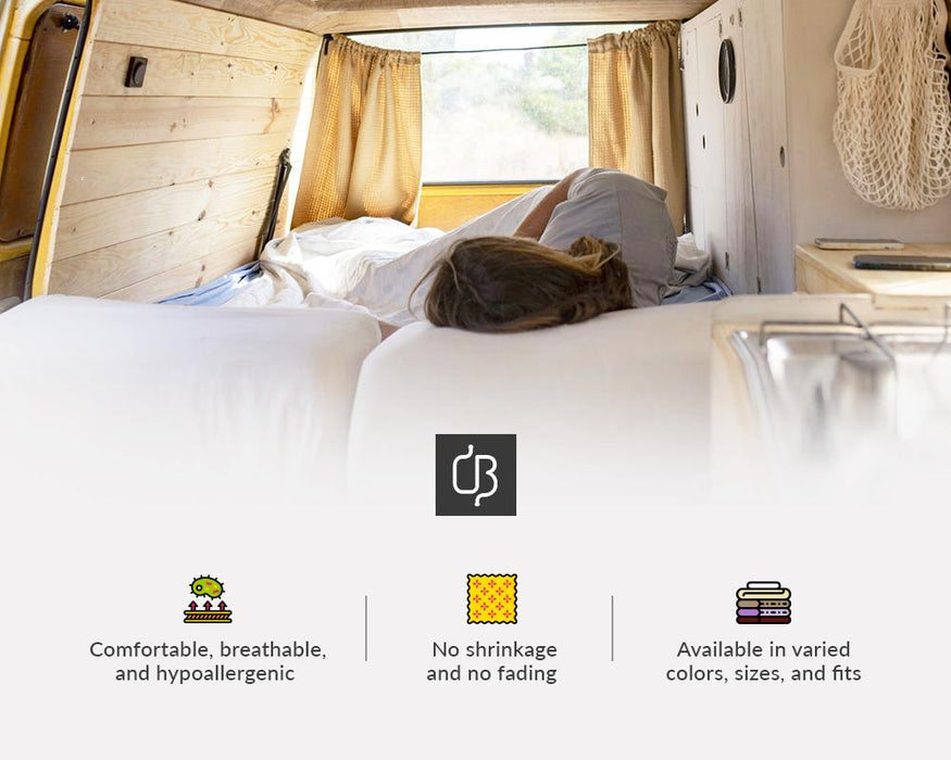 Luxury 1200 Thread Count Plum RV, Camper Bunk Sheet Set