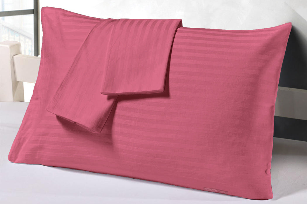 Rose Berry Stripe Pillowcases Set