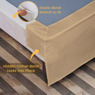 Luxury Taupe Magic Bed Skirt