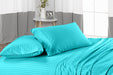 Turquoise Blue Stripe Flat Sheet