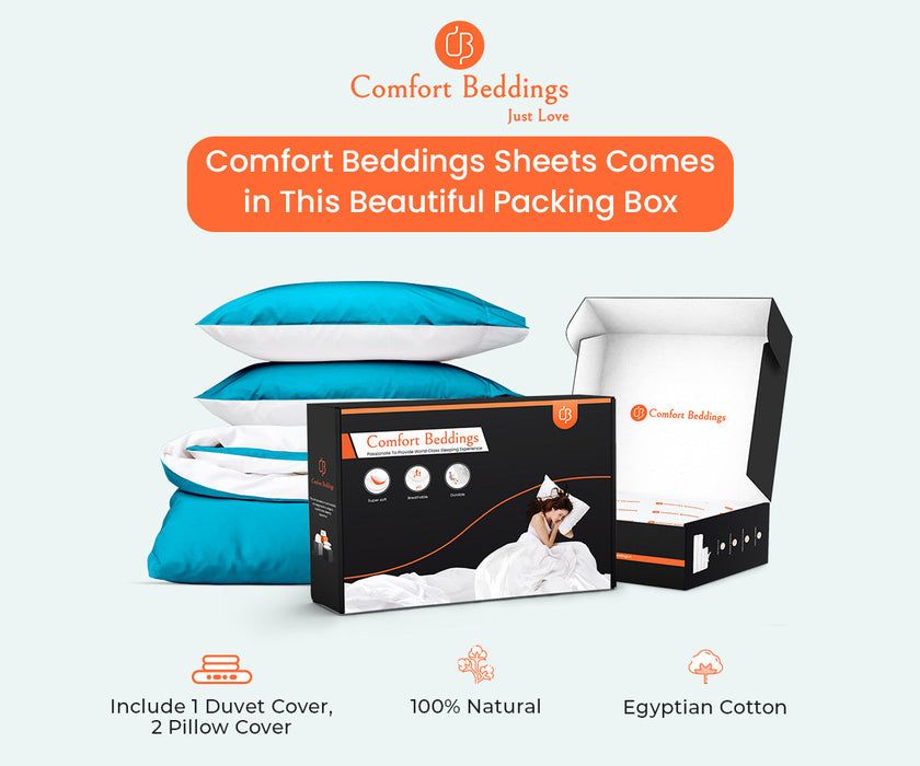 Turquoise Reversible Duvet Covers