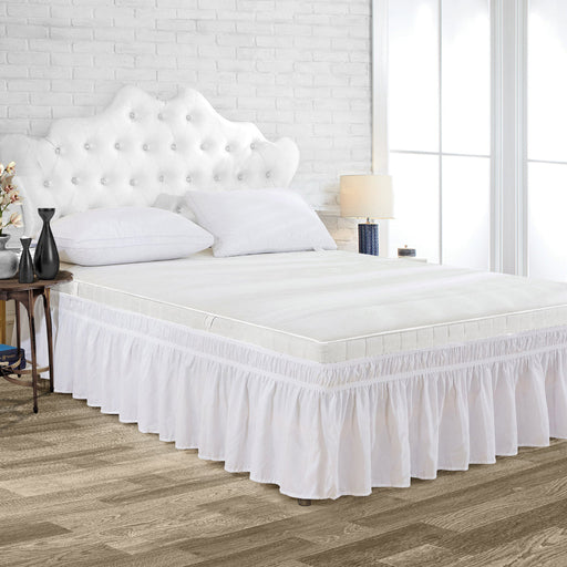 Bed Skirt Silky Luxurious Wrap Around Bed Skirt Easy Fit Uniform Non Fading Ruffles Elastic Bed Skirt Silky Luxurious Wrap Around Bed Skirt Easy Fit Uniform Non Fading Ruffles Elastic