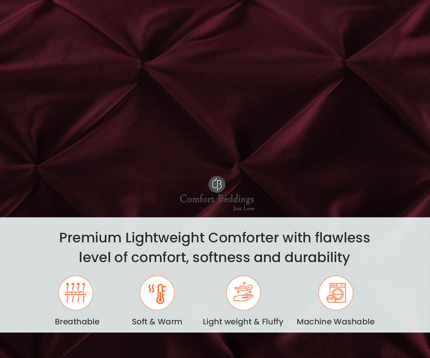 100% Egyptian cotton Wine Half Pinch Comforter Set