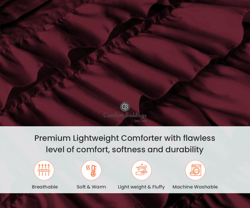 Wine Ruffle Comforter