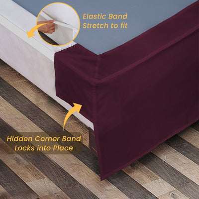 Luxury Wine Magic Bed Skirt