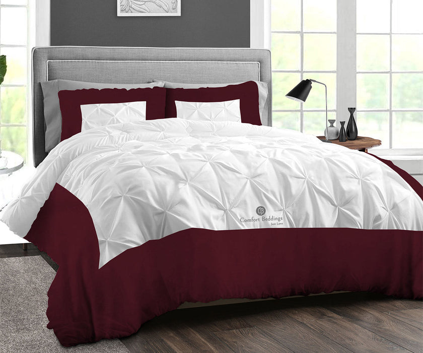 100% Egyptian cotton Wine Dual Tone Half Pinch Duvet Cover Set