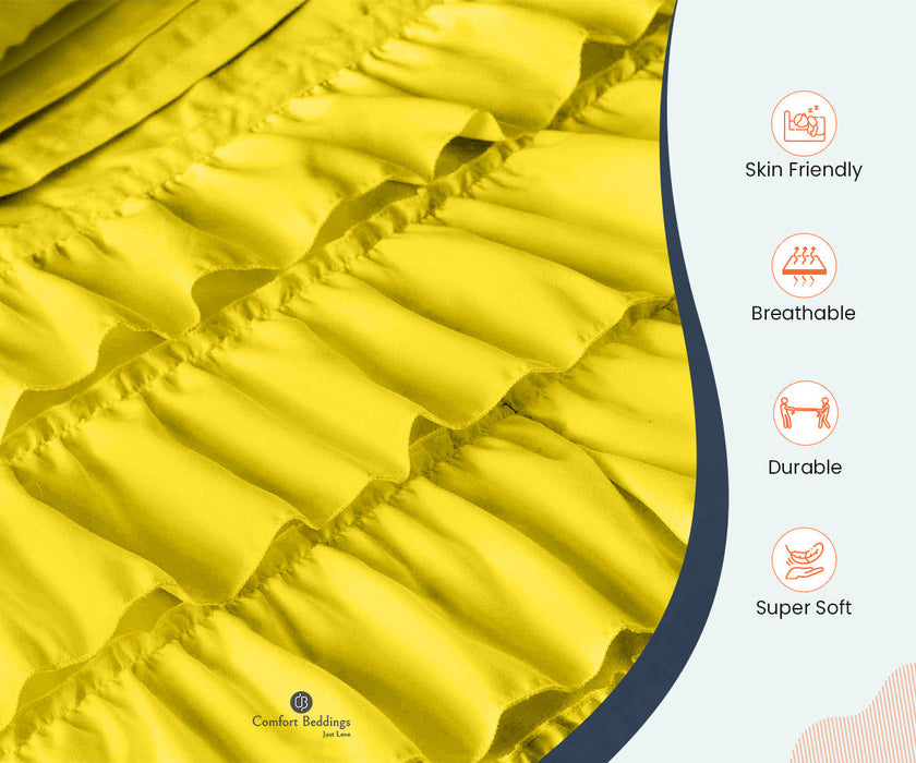 Yellow Ruffle Duvet Cover