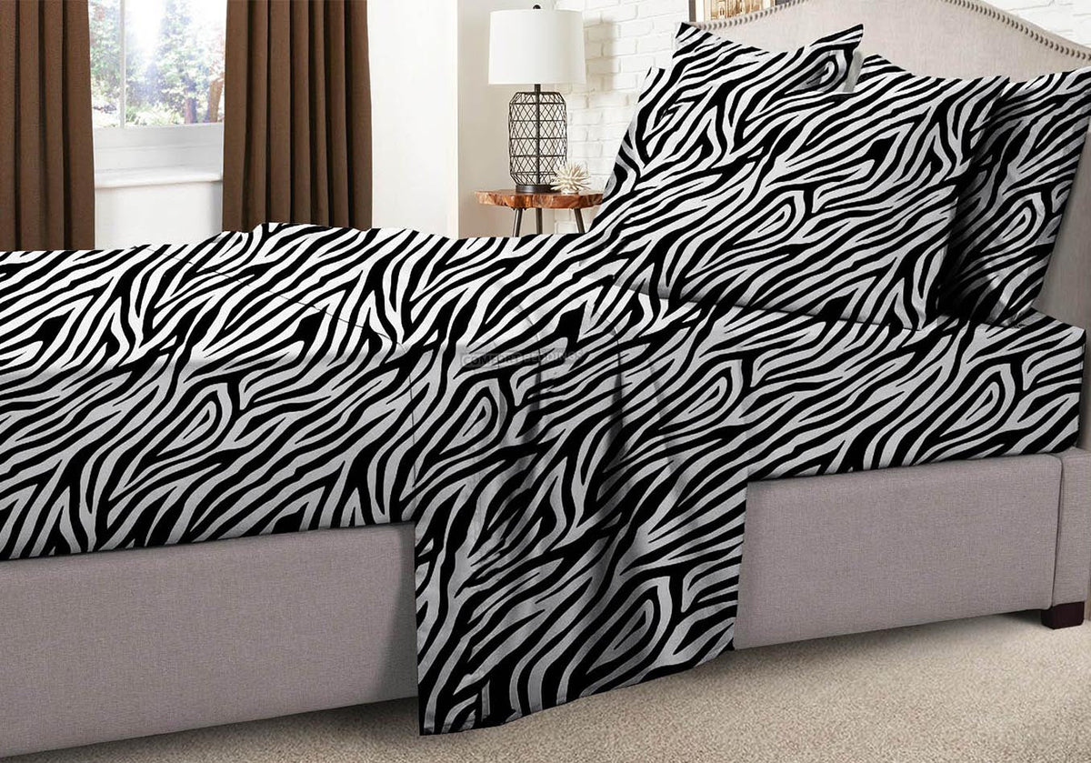 Luxury Zebra Print RV Sheets Set - All Sizes — comfortbeddings-usa