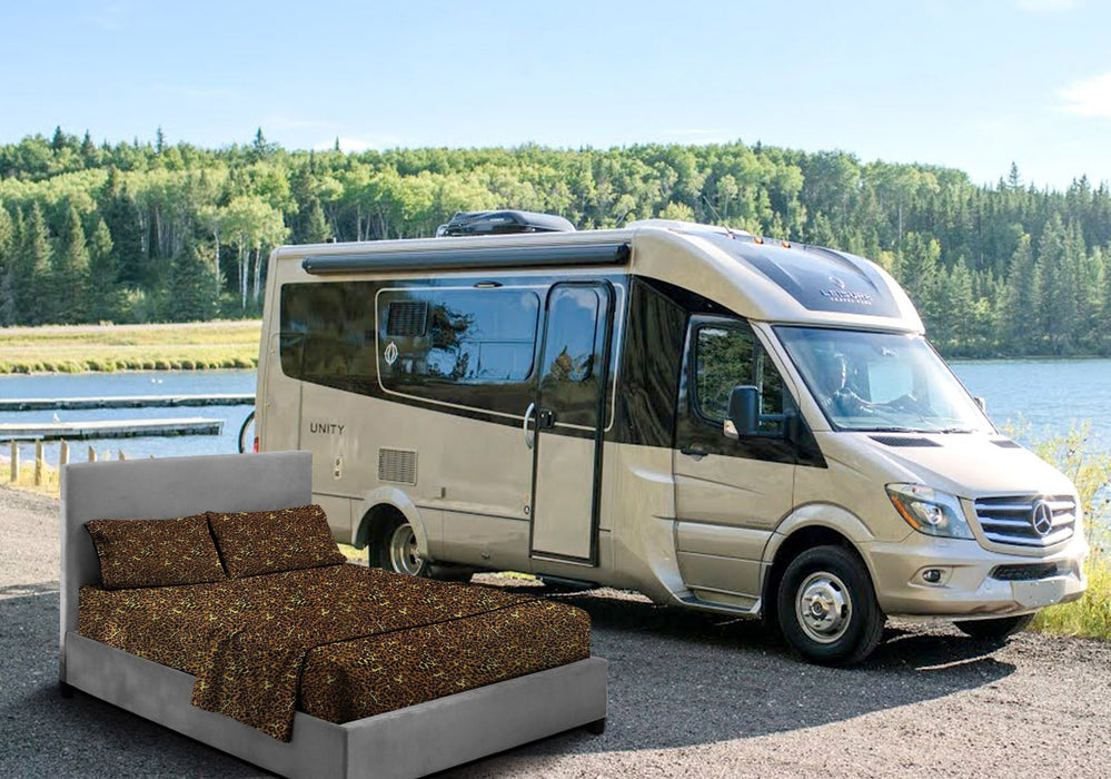 Leopard Print Rv Leopard Print RV Camper & Bunk Sheet Set — comfortbeddings-usa