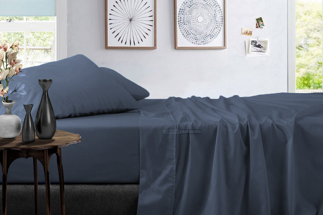 Luxury Mediterranean Blue Sheet Set 100% Egyptian Cotton