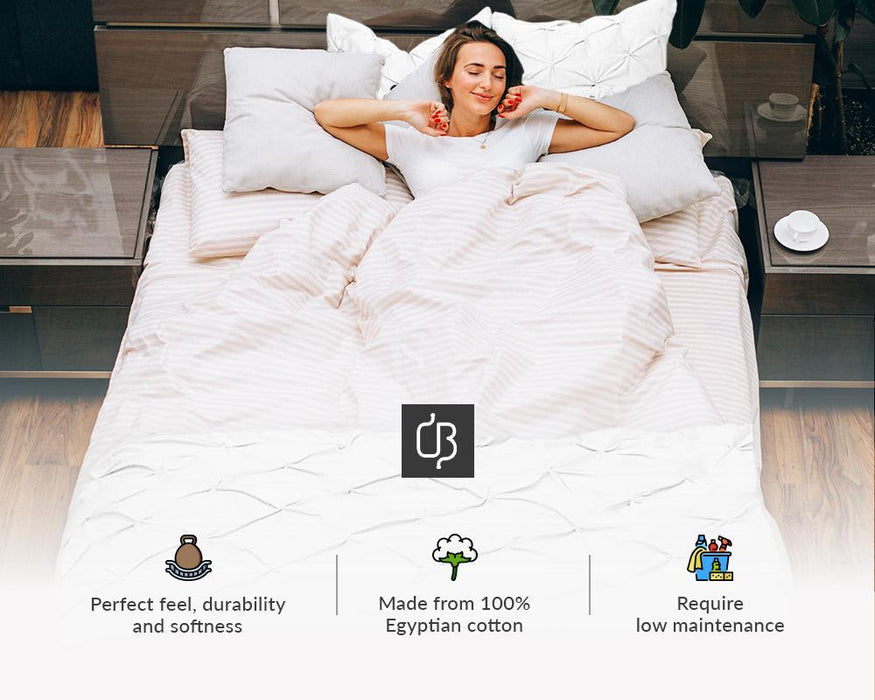 LUXURY 100% COTTON BLACK PINCH BED RUNNER SET