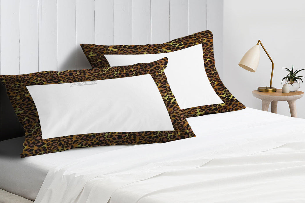 Leopard Print with White Two Tone Pillowcases