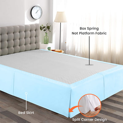 Luxury Light Blue Magic Bed Skirt