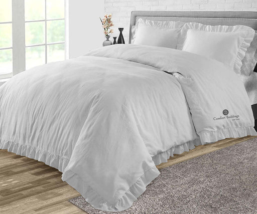Light Gray Trimmed Duvet Cover