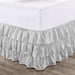 Light Grey Multi Ruffle Bed Skirt