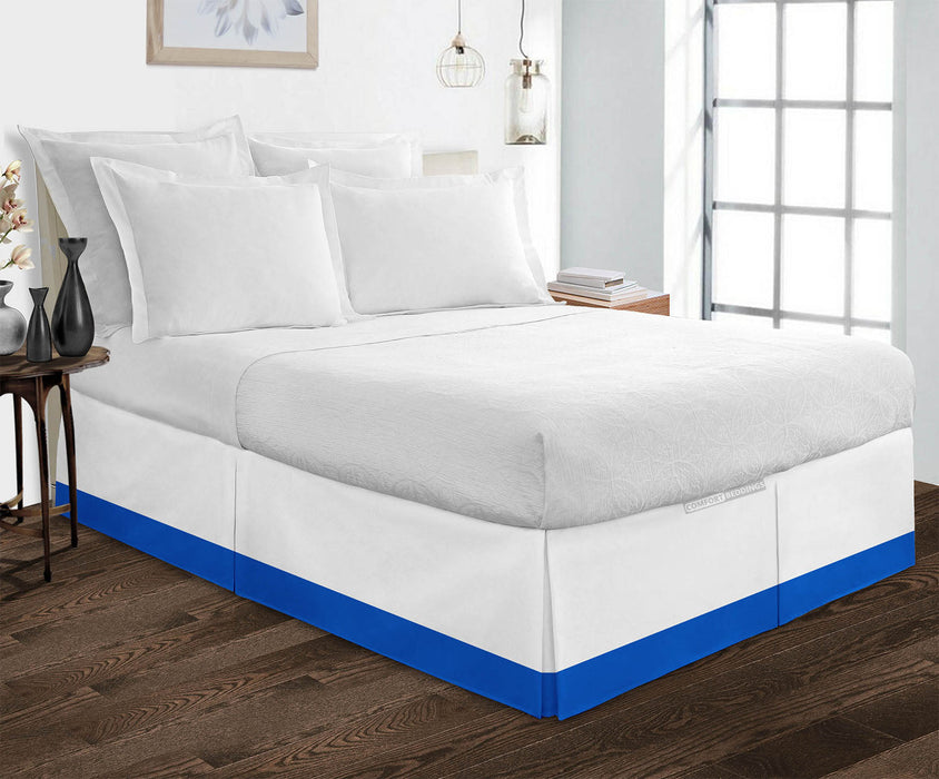 Essential Royal Blue two tone bed skirt