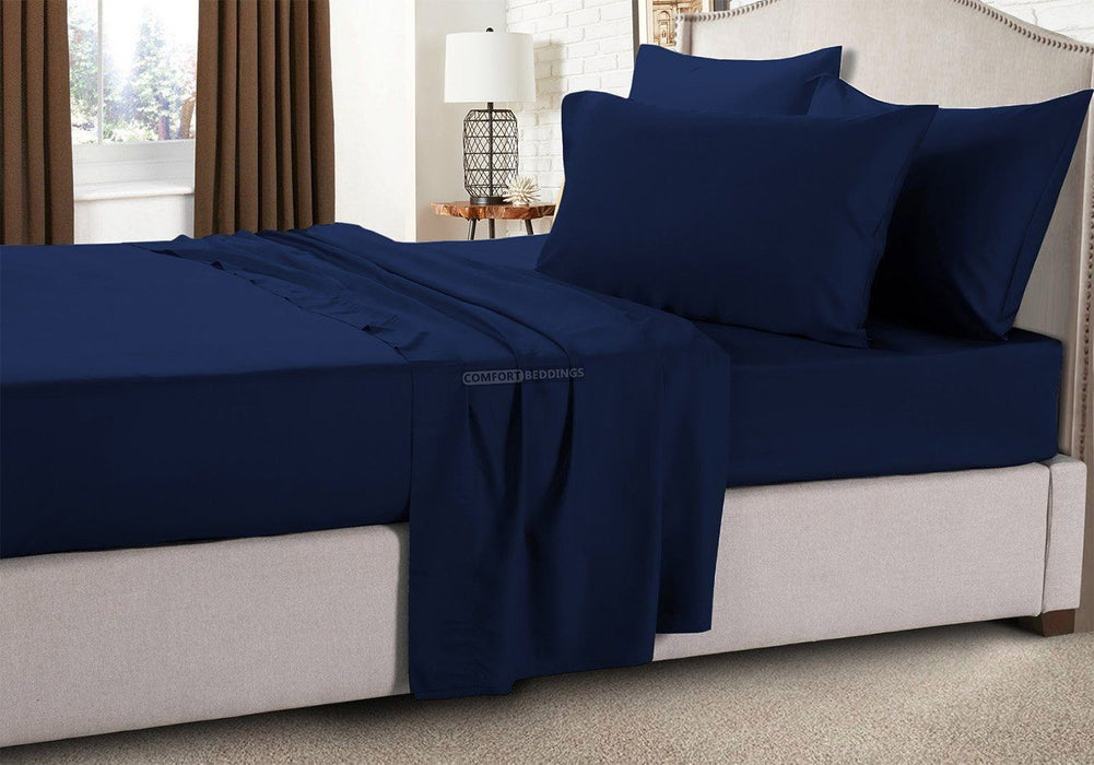 Luxury 1200 Thread Count Navy Blue RV Sheet Set 100% Egyptian Cotton
