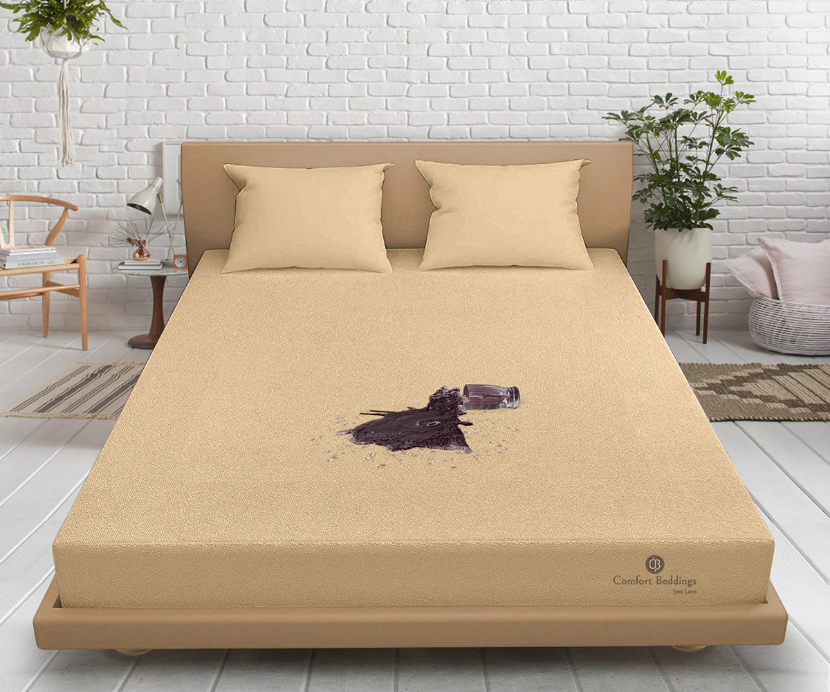 Taupe Terry Mattress Protector