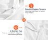 100% Egyptian Cotton White Diamond Ruffled Duvet Cover