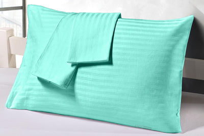 Aqua Blue Stripe Pillowcase