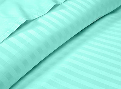 Aqua Blue Stripe Bedding in a Bag Set