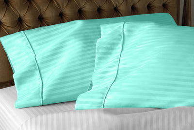 Aqua Blue Stripe Pillowcases