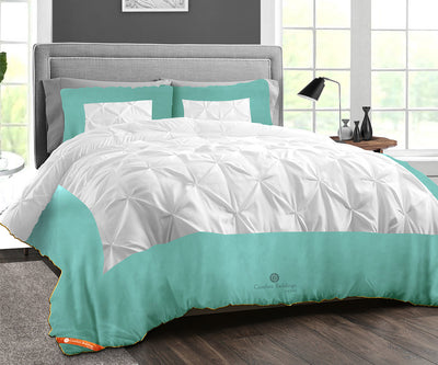 Luxury Aqua Green Half Pinch Comforter