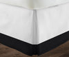 Two Tone Black and White Bed Skirt
