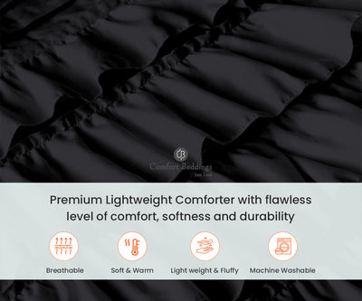 Black Ruffle Comforter
